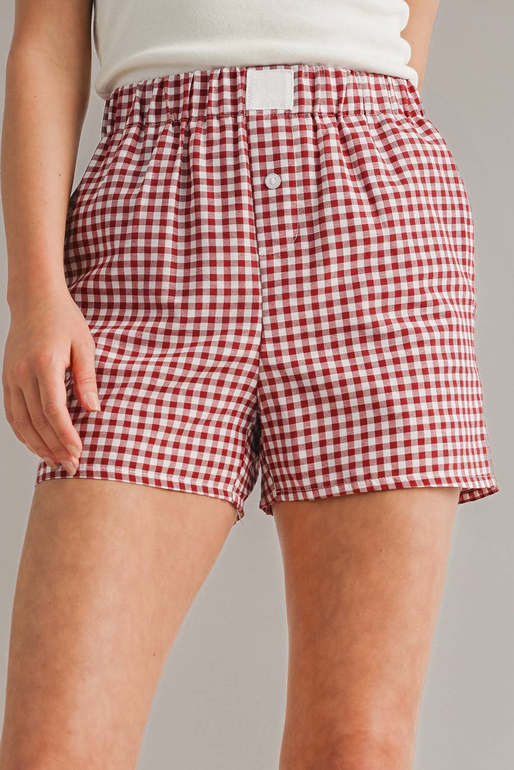 Gingham High Waist Shorts