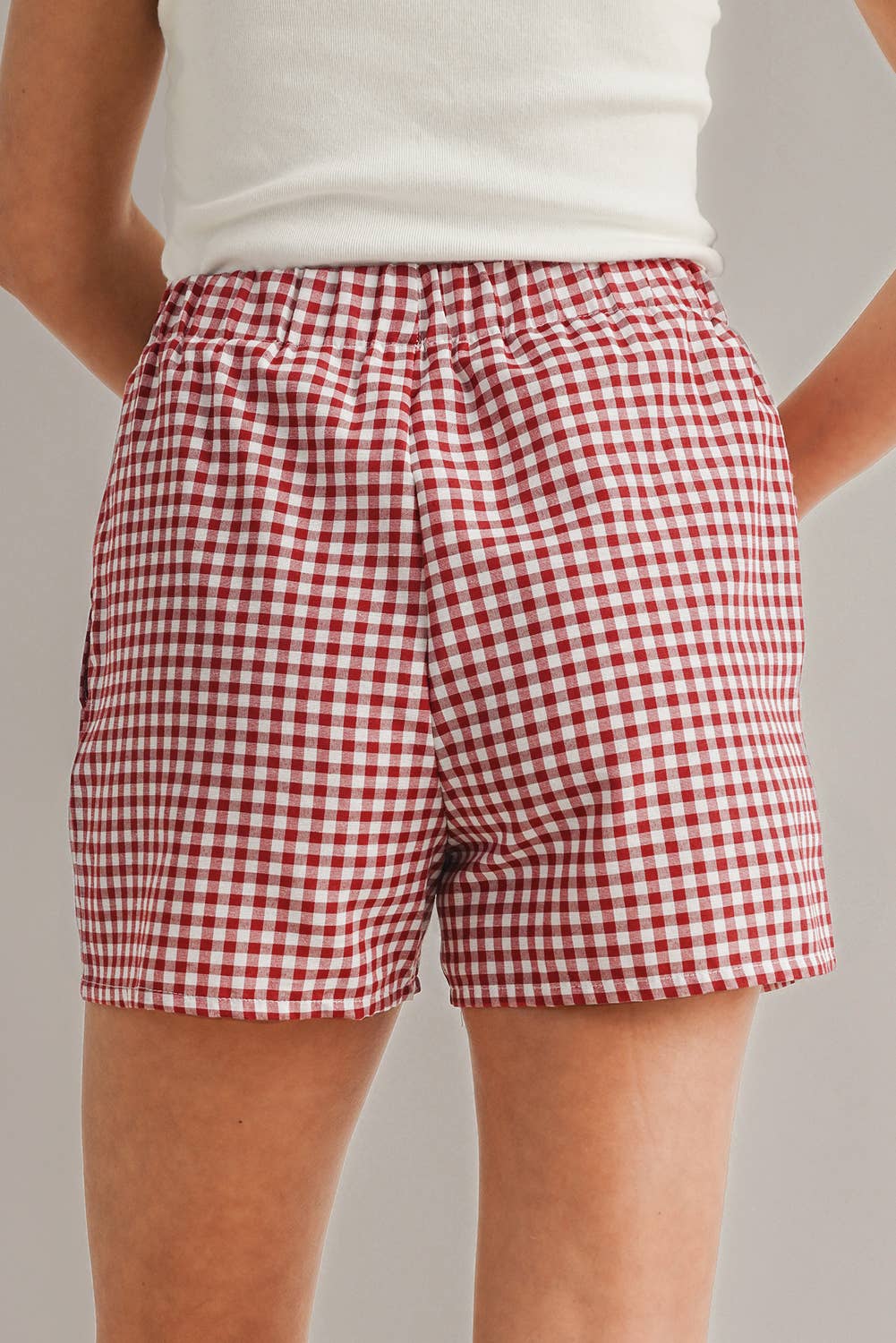 Gingham High Waist Shorts