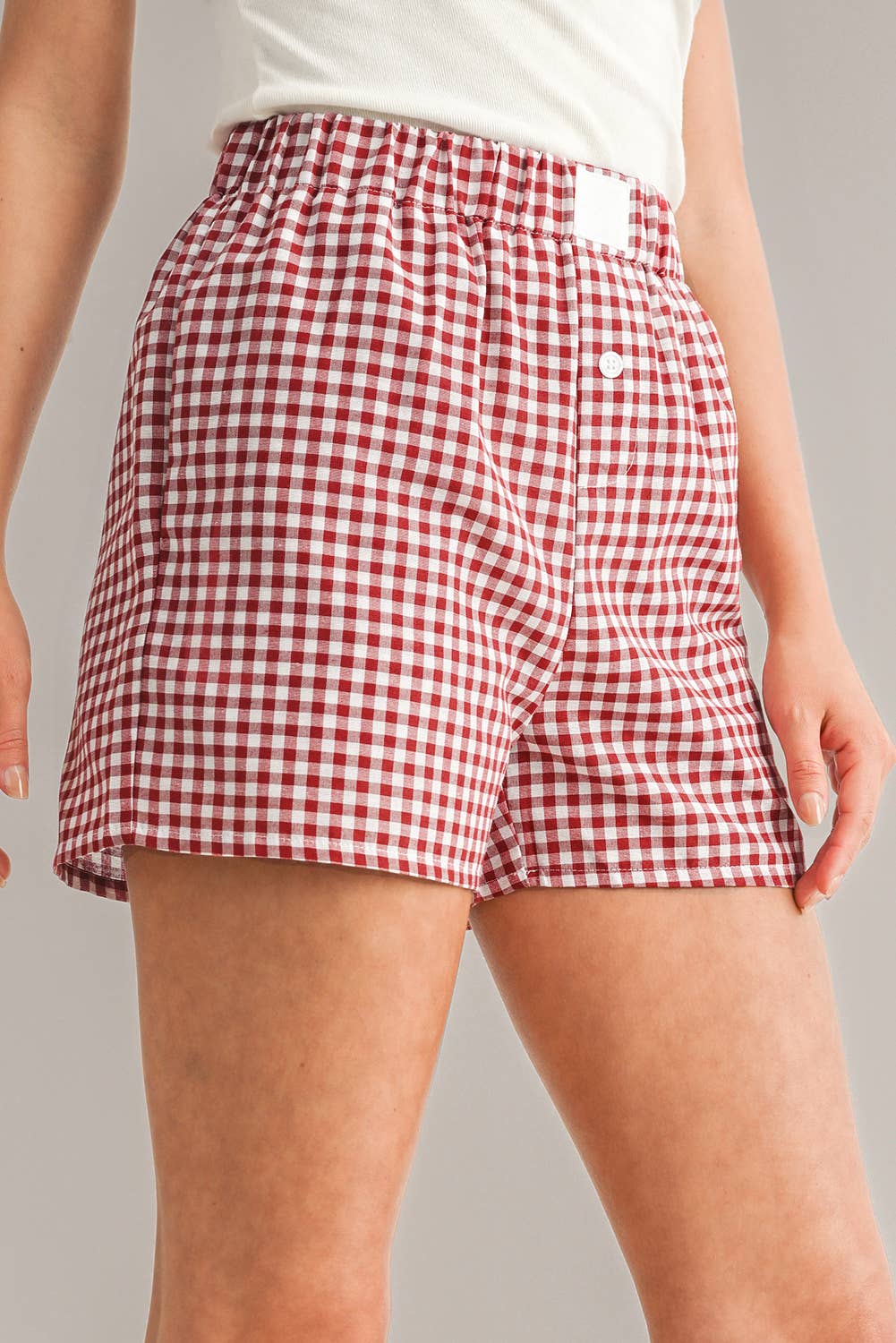 Gingham High Waist Shorts