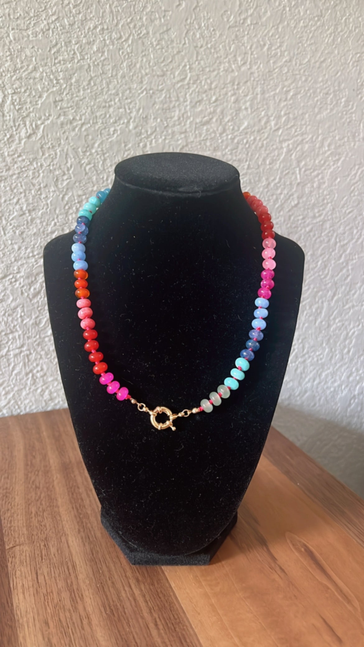 Baylor Beaded Stone Necklace