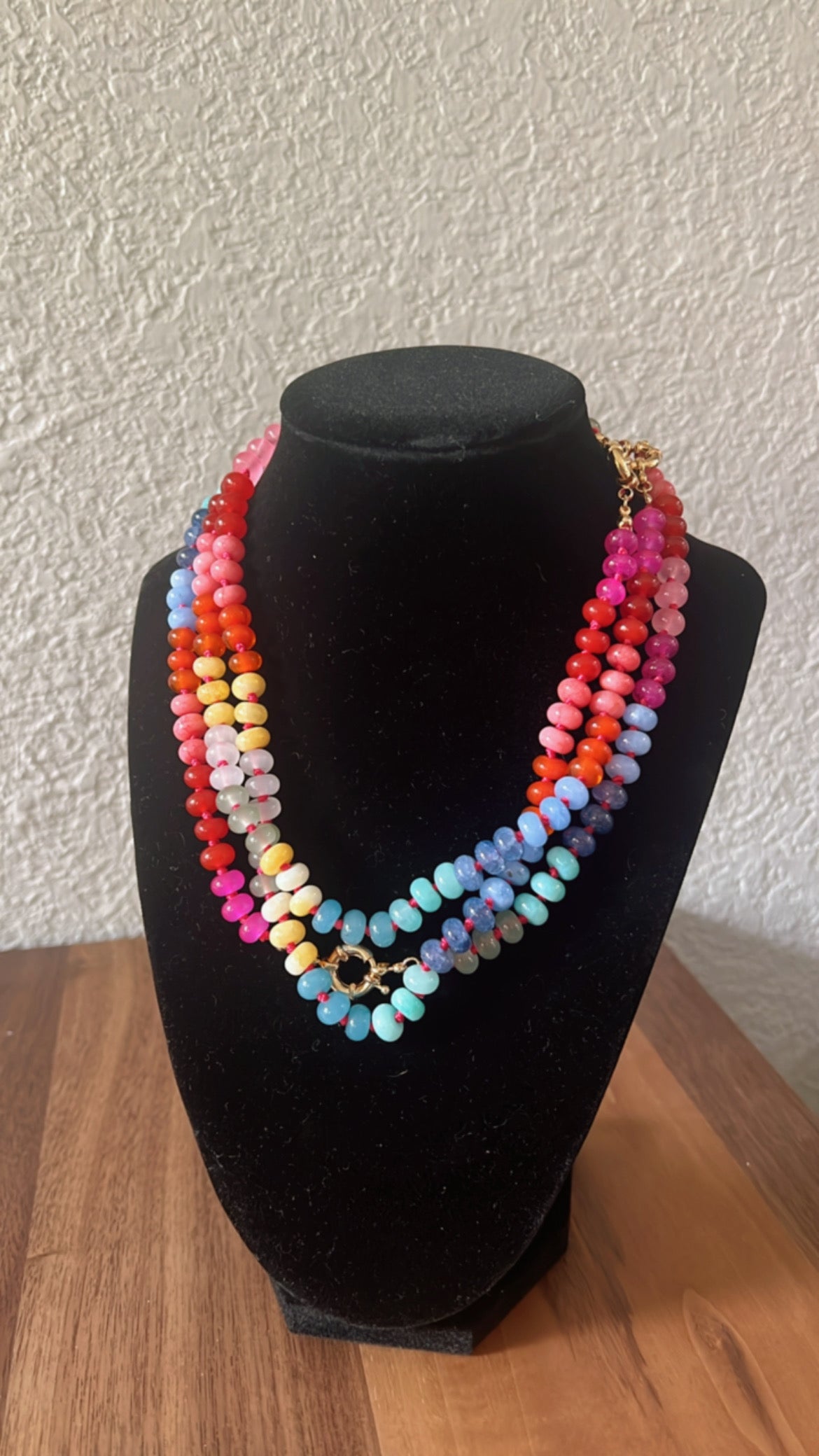Baylor Beaded Stone Necklace