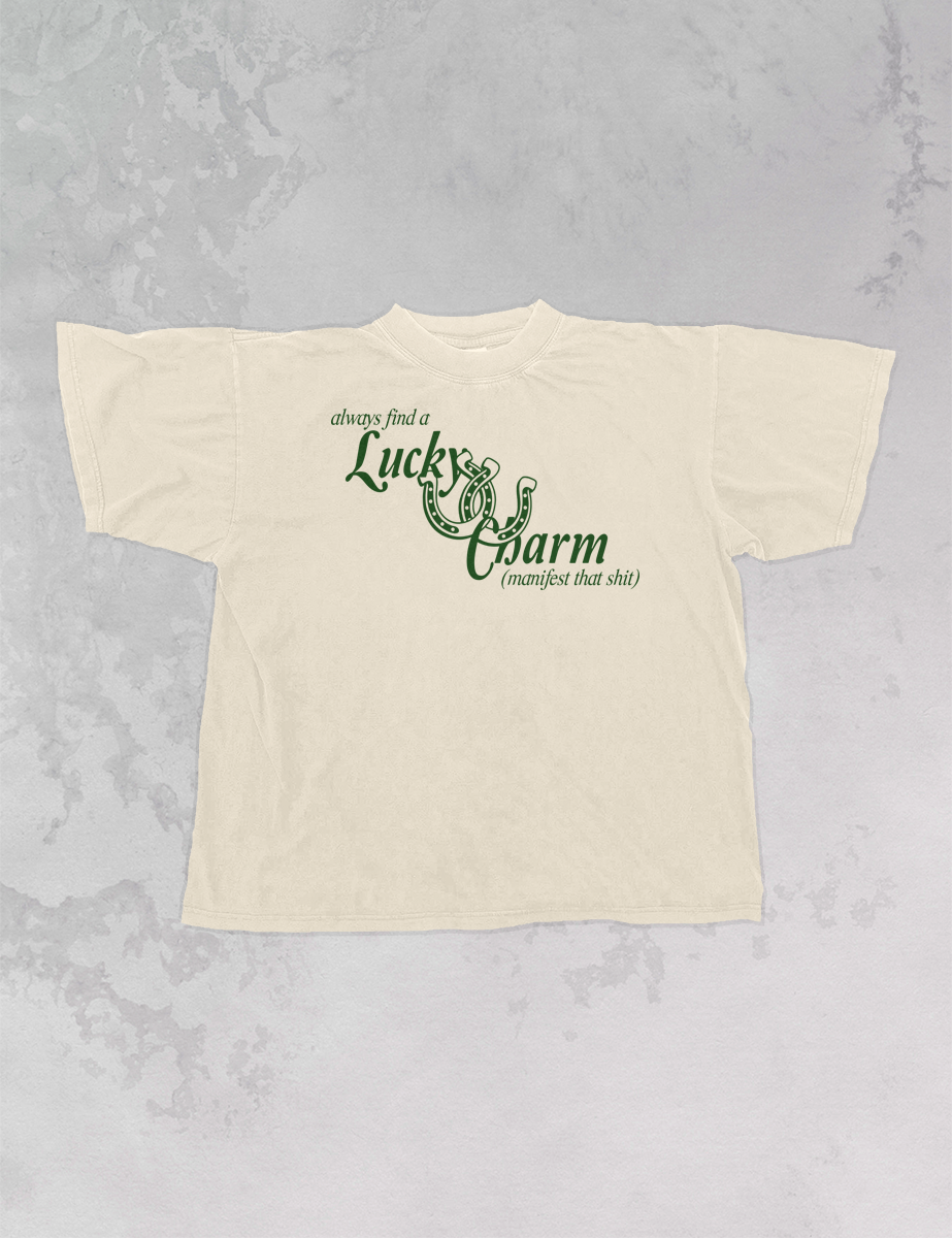 Lucky Charm Ivory Oversized TShirt
