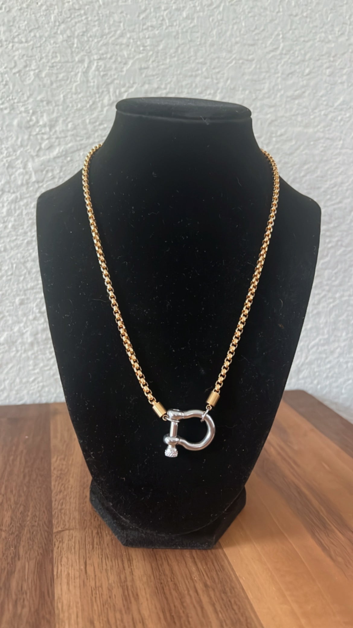 Briar (Short) Two-Toned Chunky Buckle Necklace