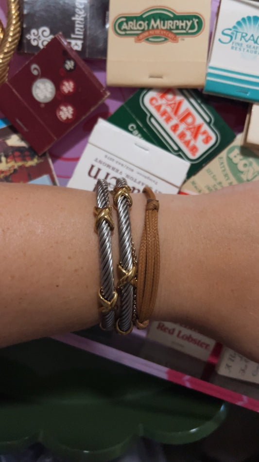 Dolly Two-Toned Knotted Bangle