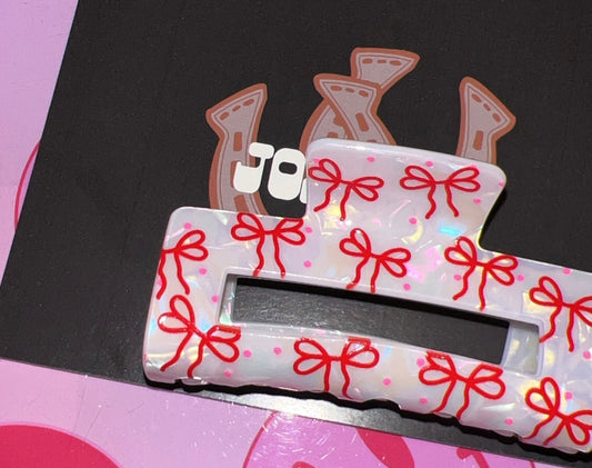 Iridescent Thin Bow Claw