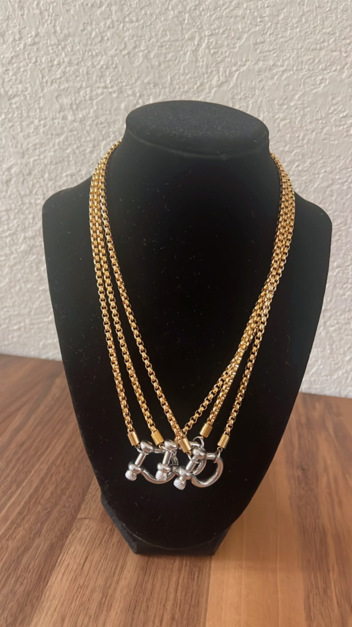 Briar (Short) Two-Toned Chunky Buckle Necklace