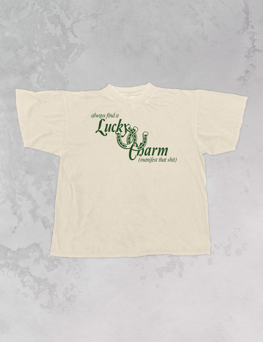 Lucky Charm Ivory Oversized TShirt